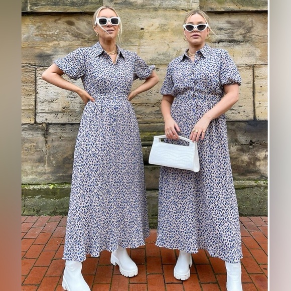 ASOS Labelrail x Olivia & Alice button-up short sleeve maxi dress women’s size 4 - Picture 2 of 16